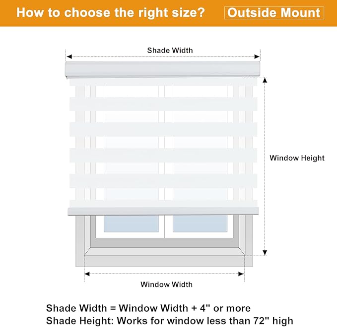 Persilux Cordless Zebra Blinds for Windows Shades Dual Layer Fabric for Day and - Image 8
