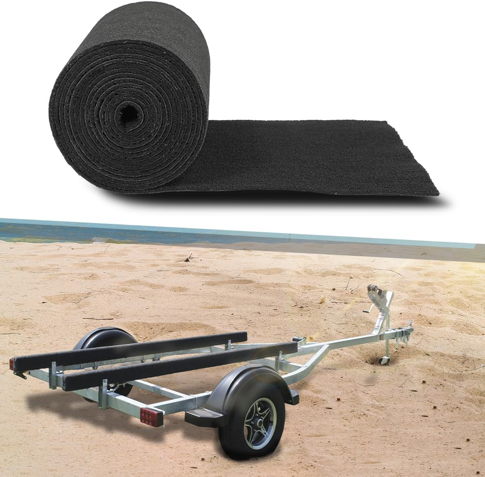 CHEDA Boat Trailer Bunk Carpet, Ribbed Marine Bunk Carpet Trailer Step Carpeting Fit for Boat Trailer Bunks Runner, Decks, Boat Docks