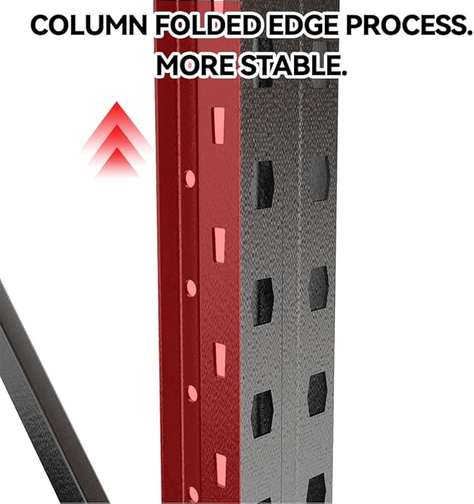 Storage Rack, Heavy Duty Metal Garage Shelving, 5 Tier Adjustable Utility Shelf - Image 5