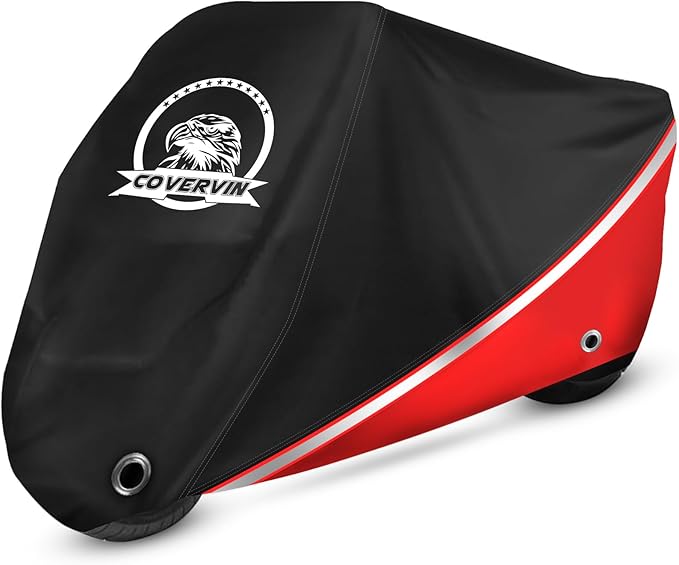 COVERVIN Motorcycle Cover, All Weather Outdoor Waterproof Night Protection by COVERVIN