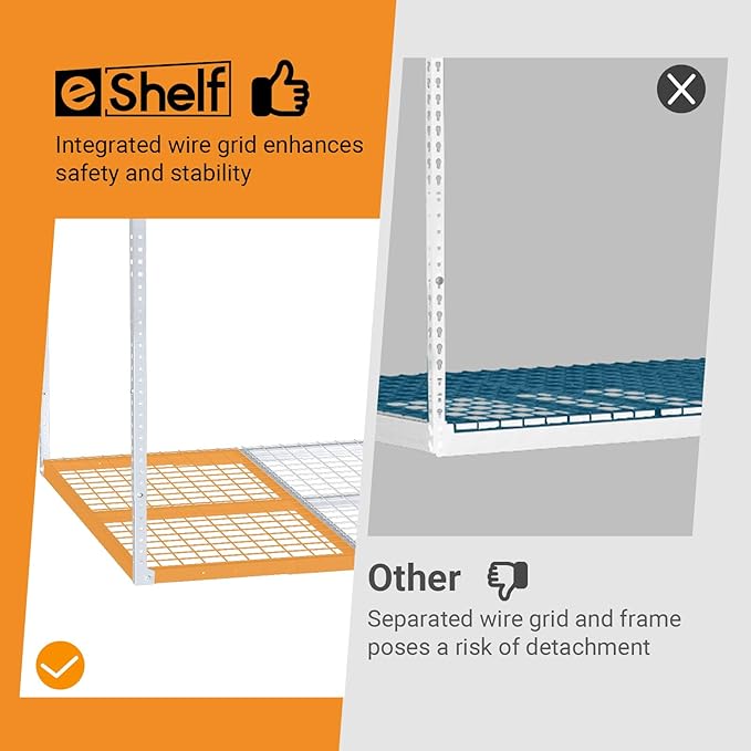 3ftx8ft Overhead Garage Storage Rack, Heavy-Duty Metal Garage Ceiling Storage - Image 4