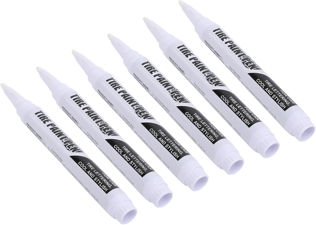 Brrnoo Tire Paint Marker White Long Lasting Tire Lettering Precise Outline for Car Tires