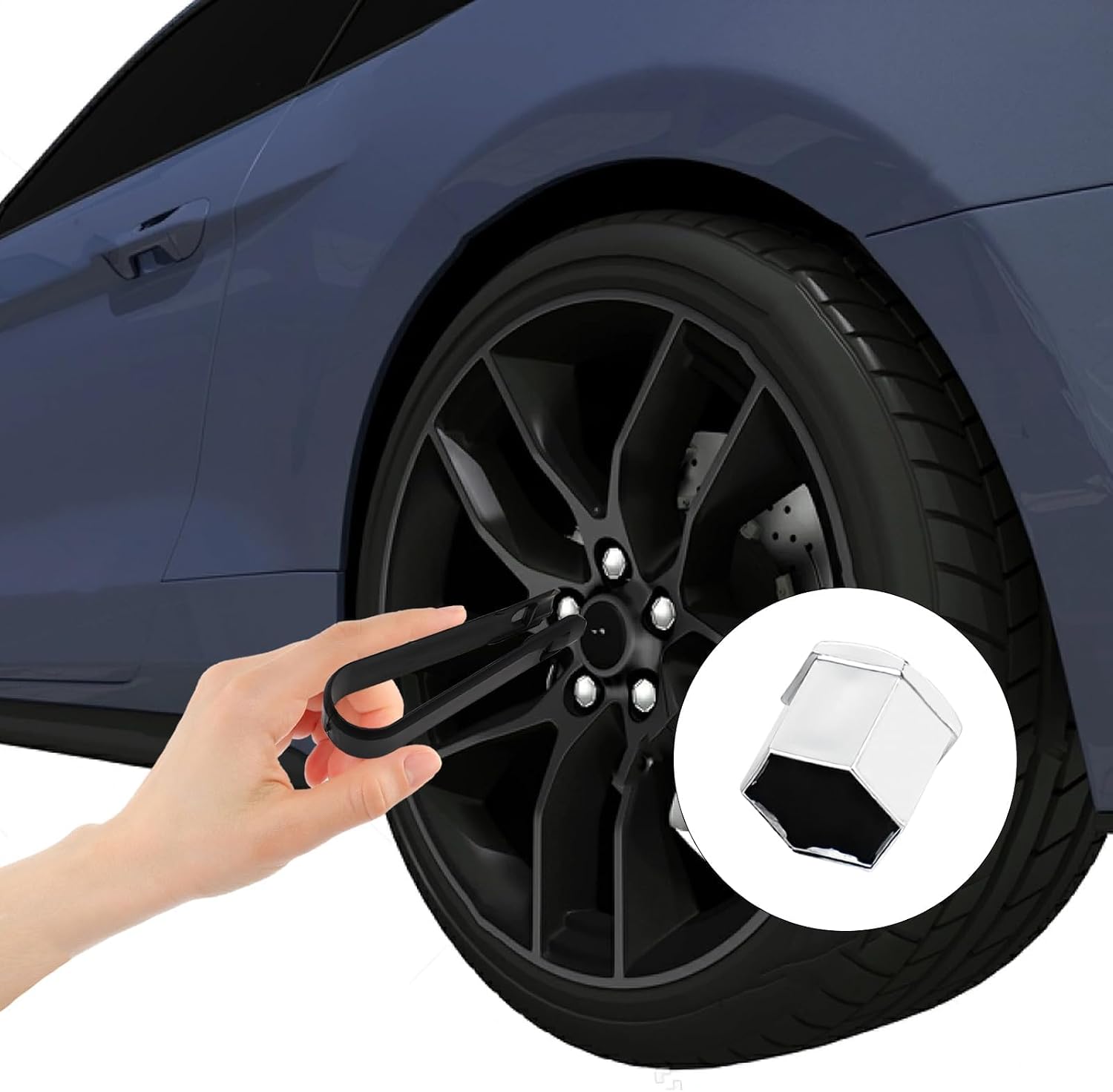 20pcs Lug Nut Covers for 2025 2026 Toyota Camry Hexagon Wheel Bolt Caps Durable Protective Plastic,Silver-21mm