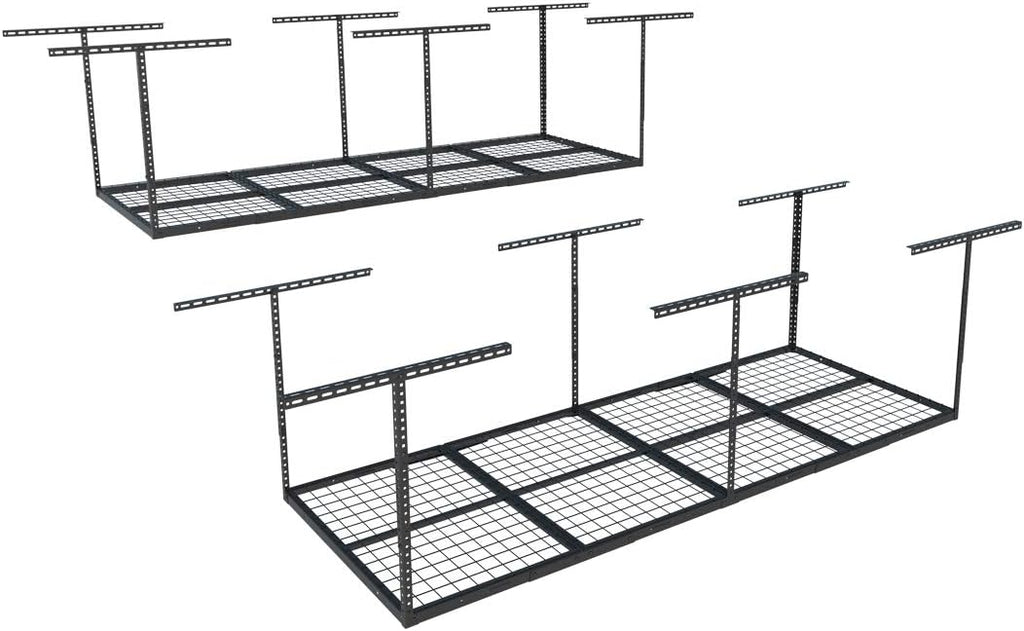 FLEXIMOUNTS 3x8 Overhead Garage Storage Rack, Adjustable Storage Organization