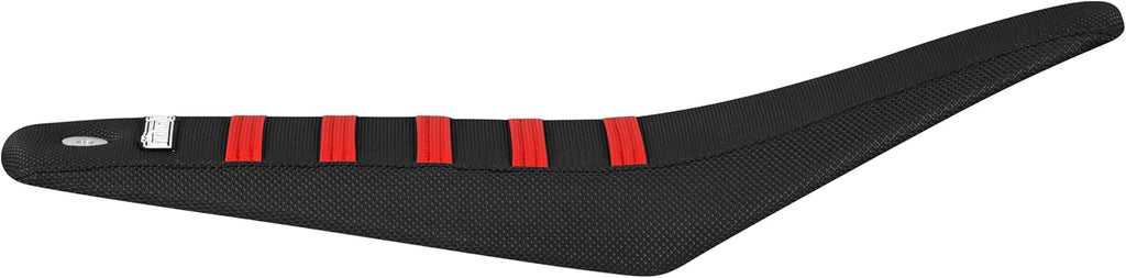 Enjoy Mfg Seat Cover - Compatible with Arctic Leopard XE PRO eMoto Bike_#533 (All Black with Red Ribs)