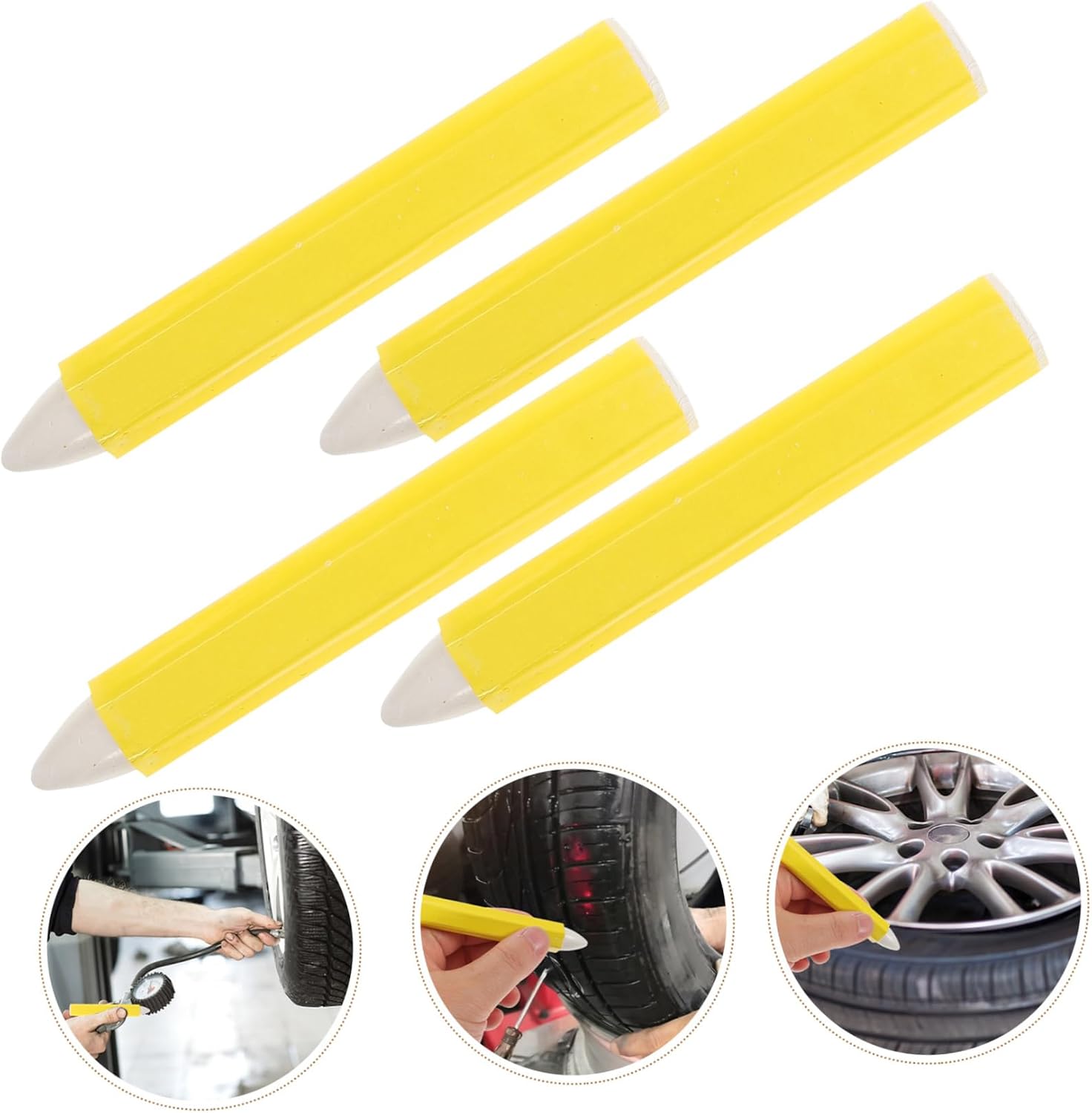 GLEAVI 4pcs Tire Repair Marker Pen Tire Graffiti Tool for Easy Leak Marking Automotive Marking Pen for Car Supplies and Repairs