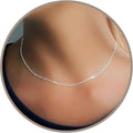 annika bella silver chain choker necklace, silver choker, main product view