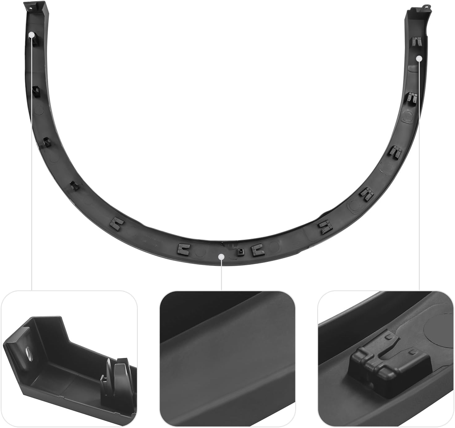 Rear Fender Trim for Volkswagen Tiguan 2018 2019 2020 2021 2022 2023 Left and Right Side Rear Fender Flare Wheel Arch Molding Trim Replacement Black 5NN854819A9B9 5NN854820A9B9
