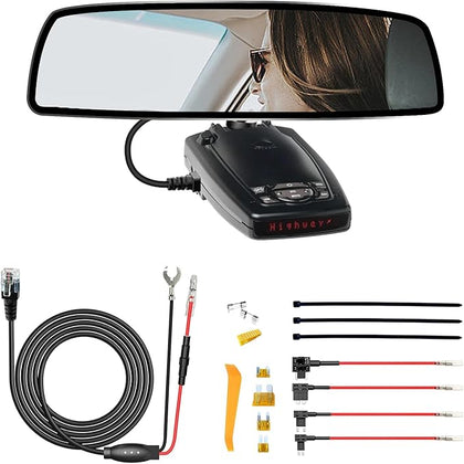 Radar Detector Rearview Mirror Rod Mounting Bracket and Radar Direct Power Cord