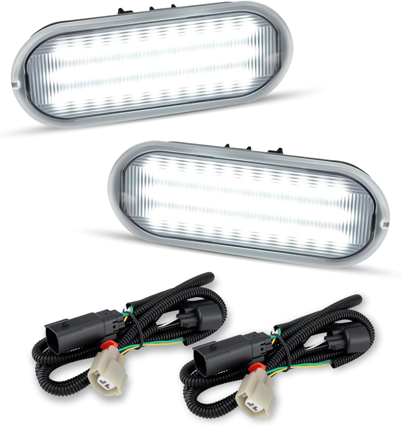 2PCS LED Truck Bed Lights With Wiring Harness, 40-SMD Truck Bed Cargo Lamp Compatible with Ford 2015-2024 F150, 2017-2024 F150 Raptor F250 F350 Super Duty, 6000K White