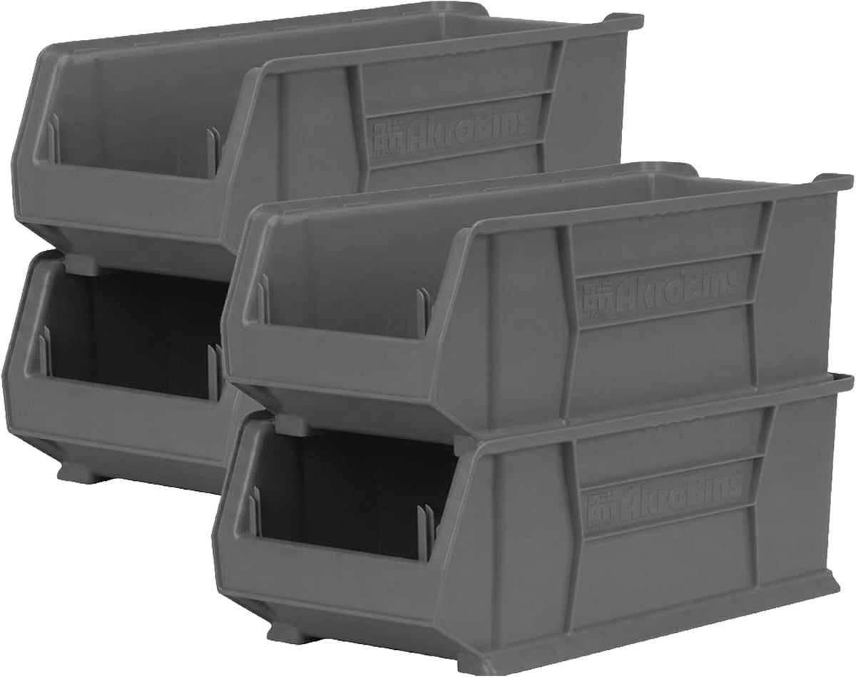 akro-mils 30287 super-size akrobins plastic storage bins, space-saving, main product view