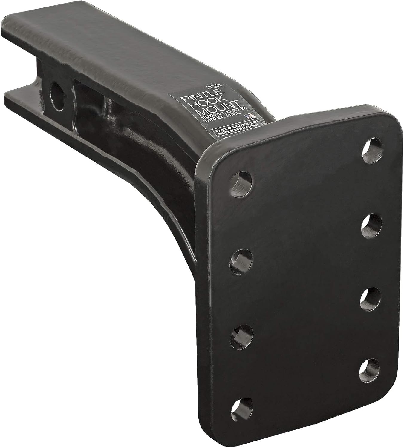 Buyers Products PM25812 2-1/2 Inch Pintle Hook Mount - Adjustable 3-Position Trailer Hitch Receiver for Trucks & RV's - Durable Steel 20,000 lb MGTW, Universal Towing Hitch Mount, 3,200 MVL Rated