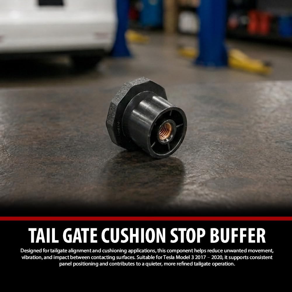 DOTCOM Tail Light Screw Cover Cushion Stop Buffer Compatible with Tesla Model 3 2017-2020 1111425-00-C Black