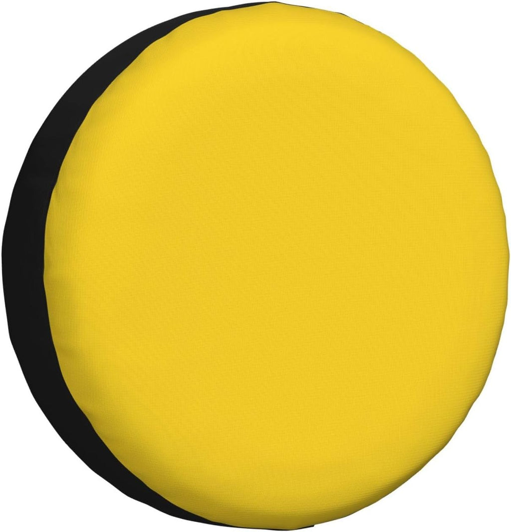 Gold Yellow Print Universal Spare Tire Cover for RV, Jeep | Wheel Protector Fits Rv, Trailer, Jeep, Shield Tires From Sun, Dirt And Rain For Outdoor Storage
