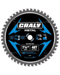 CRALY 7-1/4 Inch 48 Teeth Steel and Ferrous Metal Cutting Circular Saw Blade by CRALY