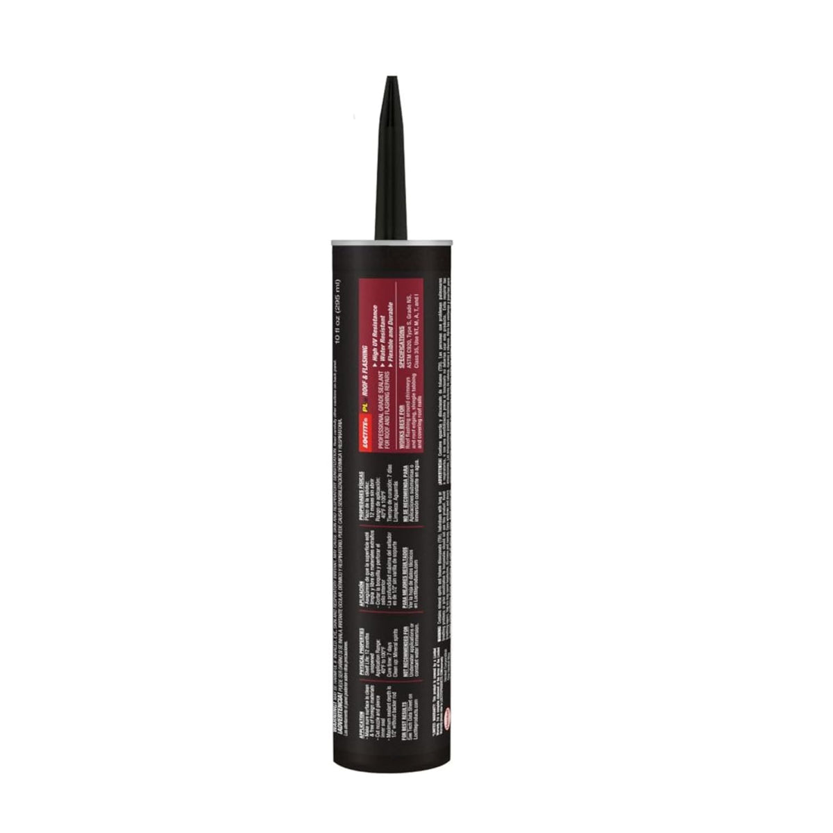 loctite pl roof flashing polyurethane sealant, black, 10, main product view