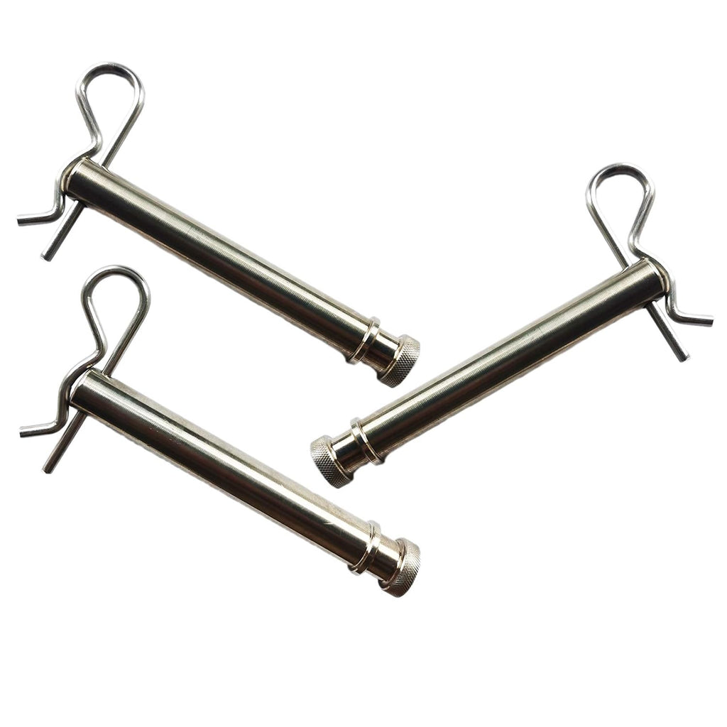 TS35010 Hitches Tow and Stow Stainless Steel Receiver Replacement for 2" & 2.5" Hitch Pins Keeper Clips (Silver)