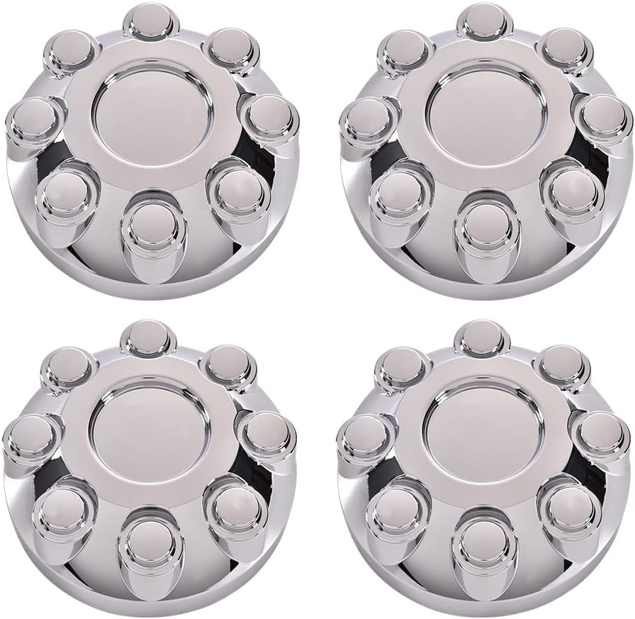 PIT66 4PCS 8 Lug Covers 17" Wheel Center Cap Fit Dodge RAM 1500 2006-2008 | Chrome Hub Caps Fit RAM 2500 2003-2013/ RAM 3500 Truck 2003-2012 52121450AD, 52121450AD.7, OXY18PAKAA