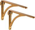 khtumeware 100% solid brass decorative shelf brackets, 6-inch, main product view