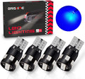 300LM Extremely Bright Canbus Error Free 194 168 2825 W5W T10 LED Bulbs Ultra Blue 9-SMD 2835 LED Chipsets for Dome Map Door Courtesy License Plate Lights (Pack of 4)