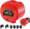 2026 𝑼𝒑𝒅𝒂𝒕𝒆𝒅 Trailer Hitch Locks, Heavy Duty Trailer Coupler Lock Fits 2-5/16"&2" Couplers, Anti-Theft Structural Steel Tongue Lock for RV, Trailer, Boat, Cargo, Camper, Utility–RED