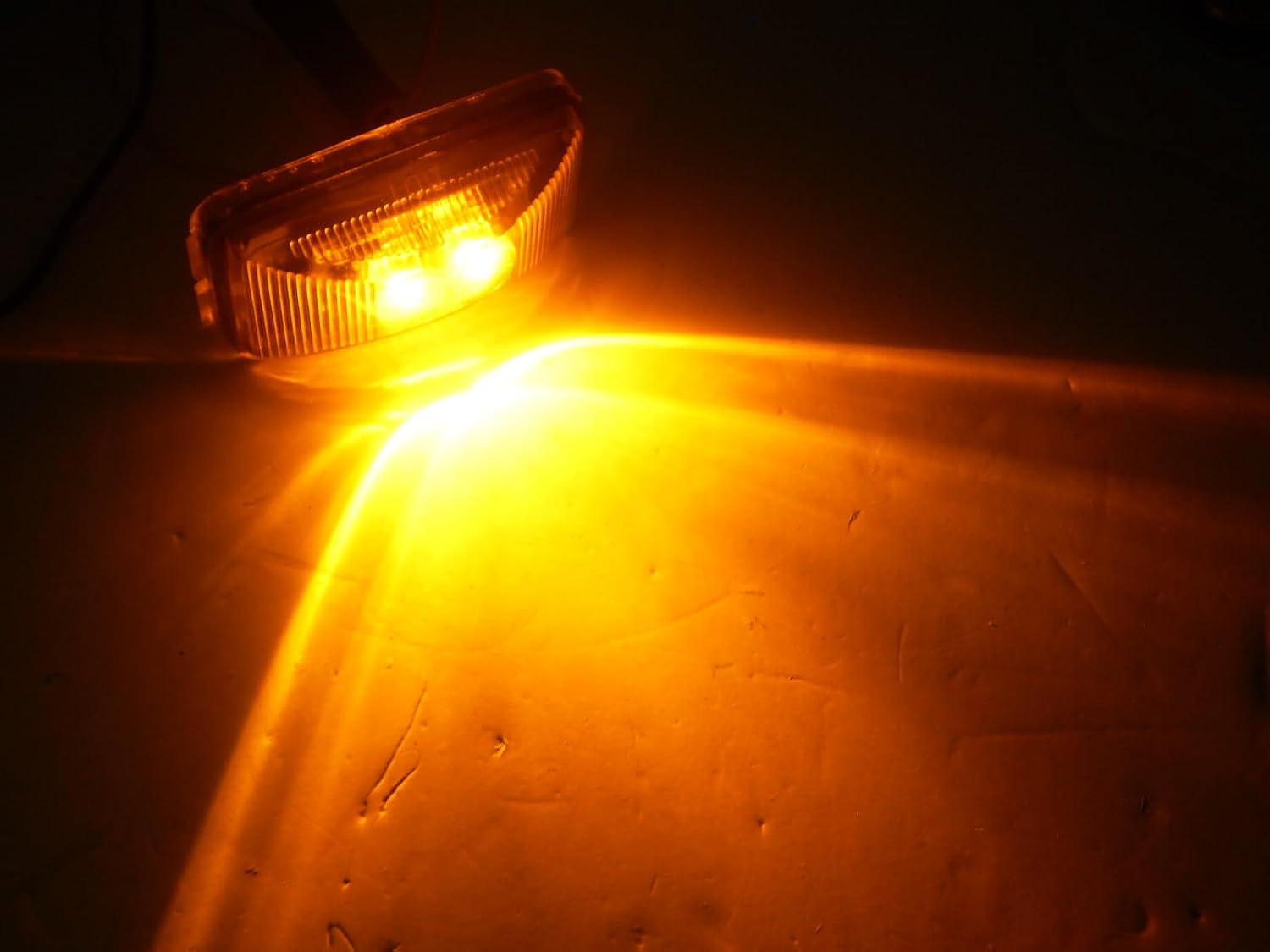 1.2 x 2.5 Amber LED Snap in Trailer Marker Light Truck Camper Horse RV