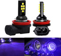 SOCAL-LED LIGHTING 2x H11 H8 LED Fog Light Bulb for Powersports Advanced 3030 SMD Bright Colorful Daytime Running DRL Lamp, Purple
