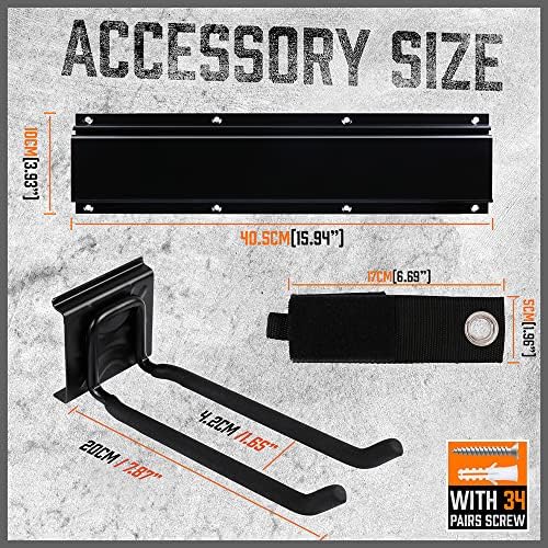 horusdy 64-inch heavy duty garage organization rack, 14, side view