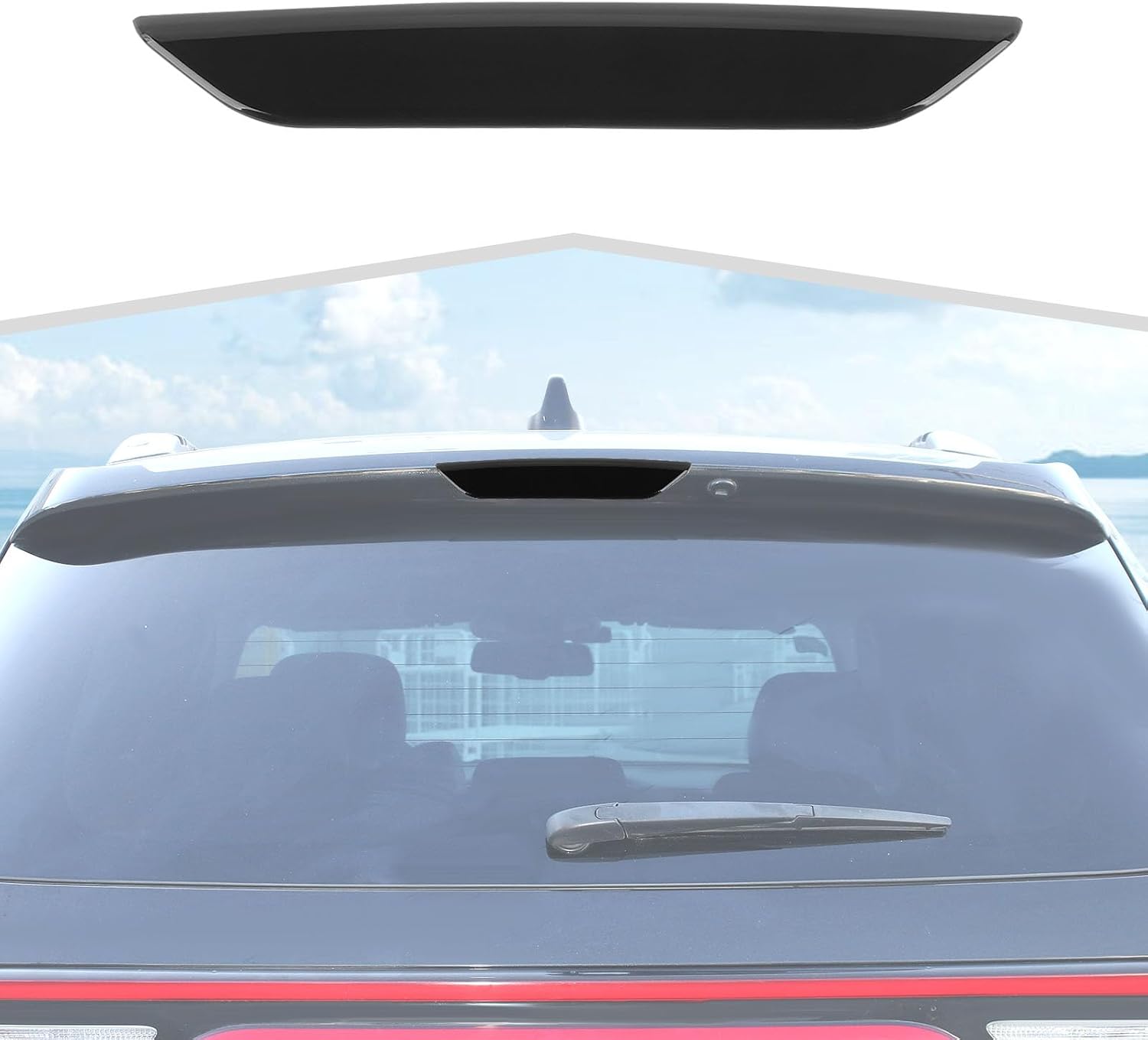High Mount 3rd Brake Light Trim Third Brake Light Cover Fit for Jeep Grand Cherokee 2011-2022,for Jeep Compass 2011-2016,for Dodge Durango2014-2020 Exterior Accessories