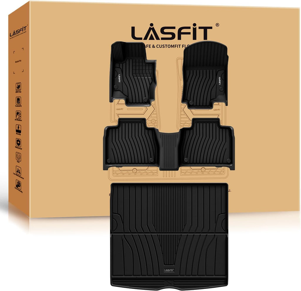 LASFIT Floor Mats & Cargo Mat for Mercedes Benz GLE SUV 2020-2026 350/450 /