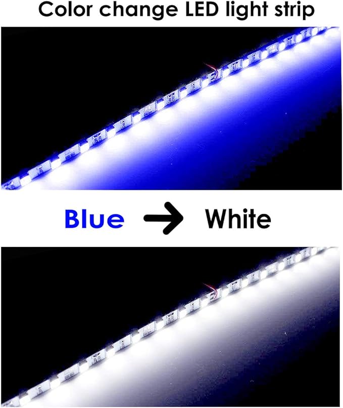 ICBEAMER 12" Color Changing from Blue to White 18 SMDs 5050 LED Light Strip - Image 4