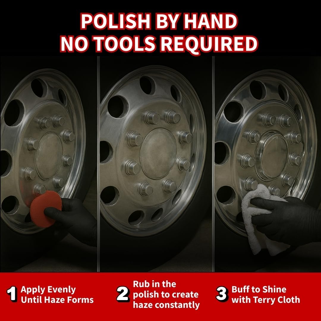 Renegade Products Red Liquid Metal Polish - Metal Polish & Car Scratch Removal, for Use on Chrome, Stainless Steel, & Aluminum, Cleaner & Polish for Cars, Trucks, Bikes