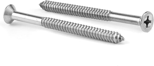 #14 x 4" Wood Screw 100Pcs 18-8 Stainless Steel Screws Flat Head Phillips Fast