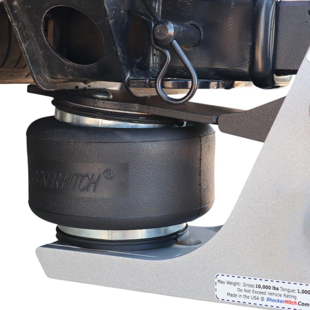 Shocker Streamline Aluminum Air Hitch & Combo Ball, Fits 2" Hitch Black Combo 2" & 2-5/16" Balls