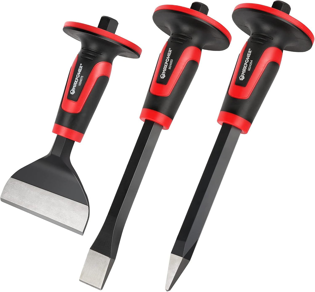 maxpower masonry chisels, 11" point chisel, flat chisels, main product view