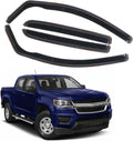 in Channel Rain Guards for 2015-2022 Chevy Colorado/GMC Canyon Crew Cab