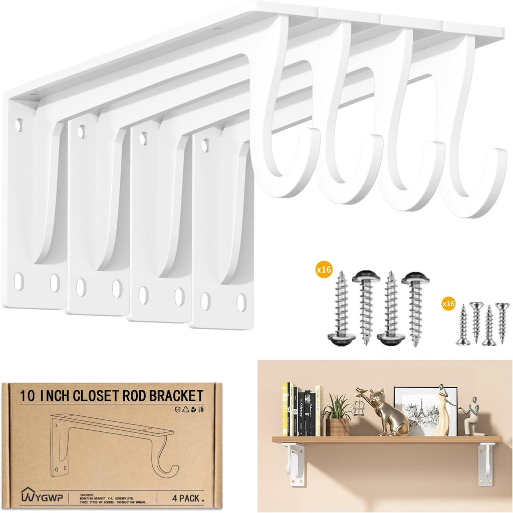 10inch closet rod support bracket heavy duty 400lbs, main product view