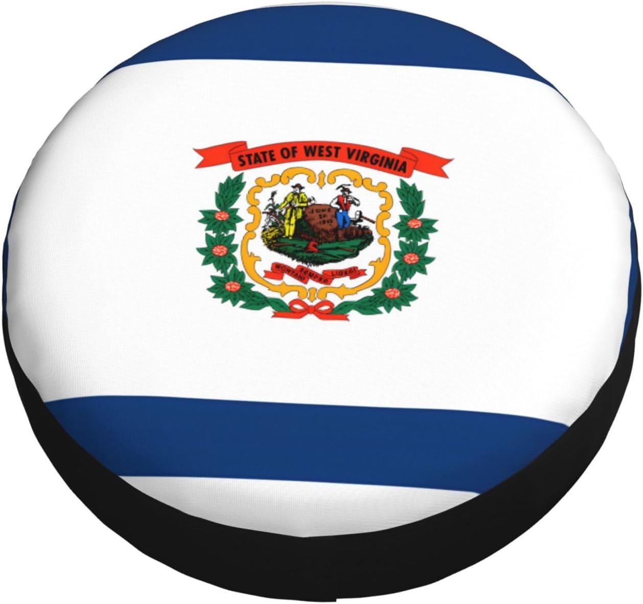 West Virginia Flag Print Universal Spare Tire Cover for RV, Jeep | Wheel Protector Fits Rv, Trailer, Jeep, Shield Tires From Sun, Dirt And Rain For Outdoor Storage