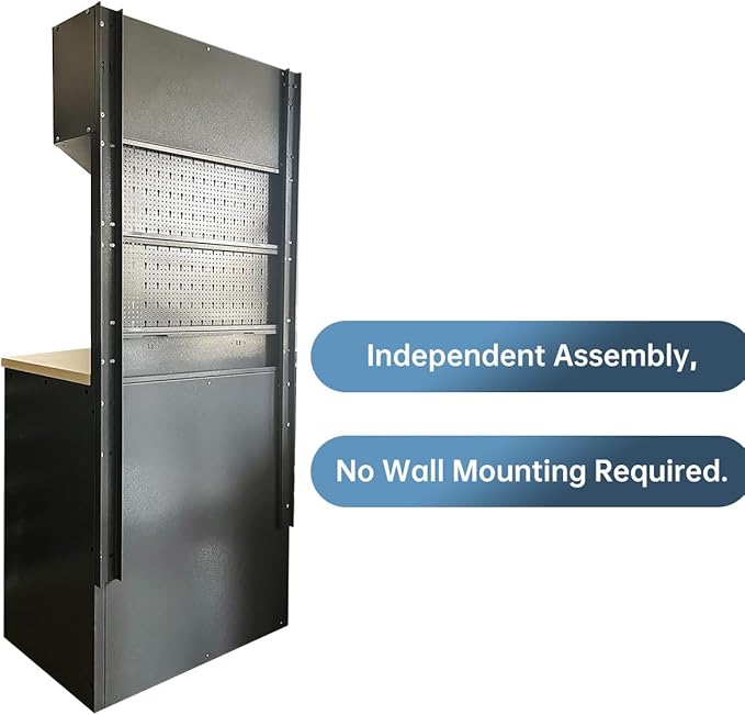 JZD Garage Workbench Set, Metal Tool Cabinet System - Image 5