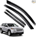 Rain Guards for Jeep Cherokee 2014-2023, Tape-on Side Window Deflectors for by LETINGFAR