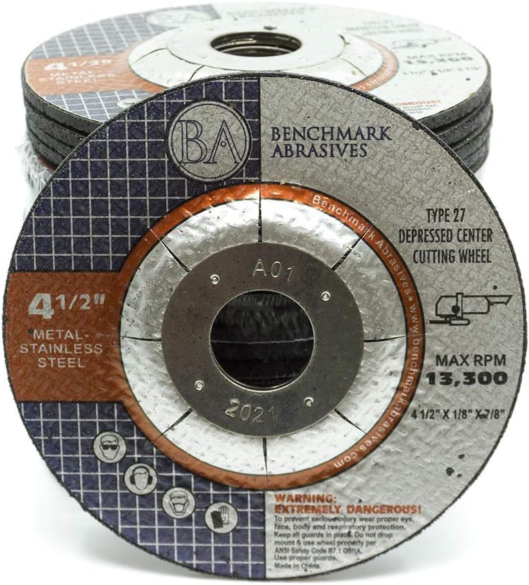 benchmark abrasives grinder cut off wheels 4 1/2, main product view