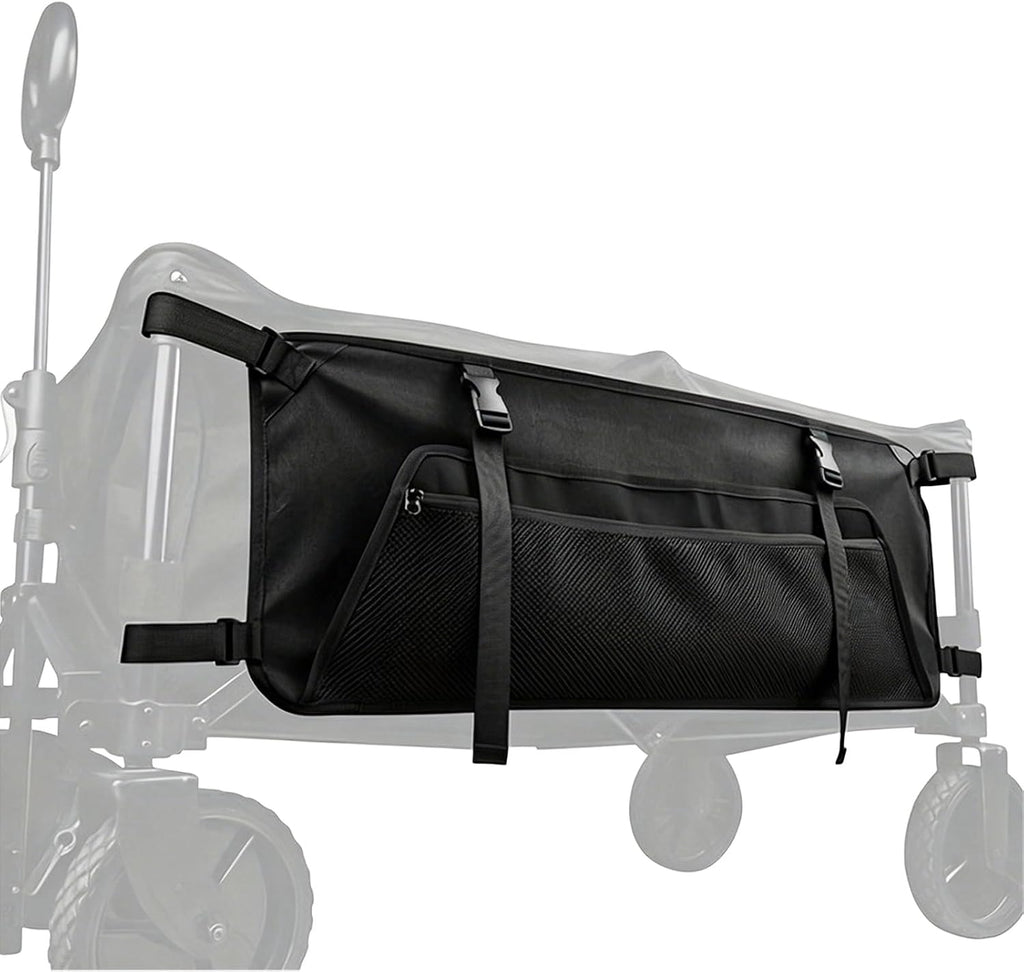Camping Side Storage Bag 600D Oxford Cloth Foldable Cart Organizer Adjustable Hook and Loop Straps Utility Side Pocket Storage for Beach Camping Hiking Outdoor Gear Organization
