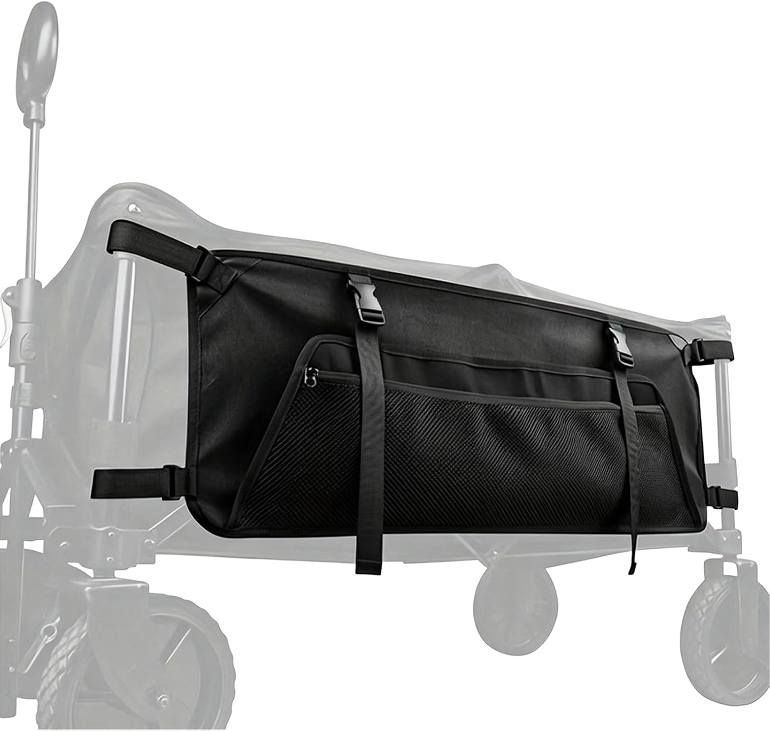 Camping Side Storage Bag 600D Oxford Cloth Foldable Cart Organizer Adjustable Hook and Loop Straps Utility Side Pocket Storage for Beach Camping Hiking Outdoor Gear Organization