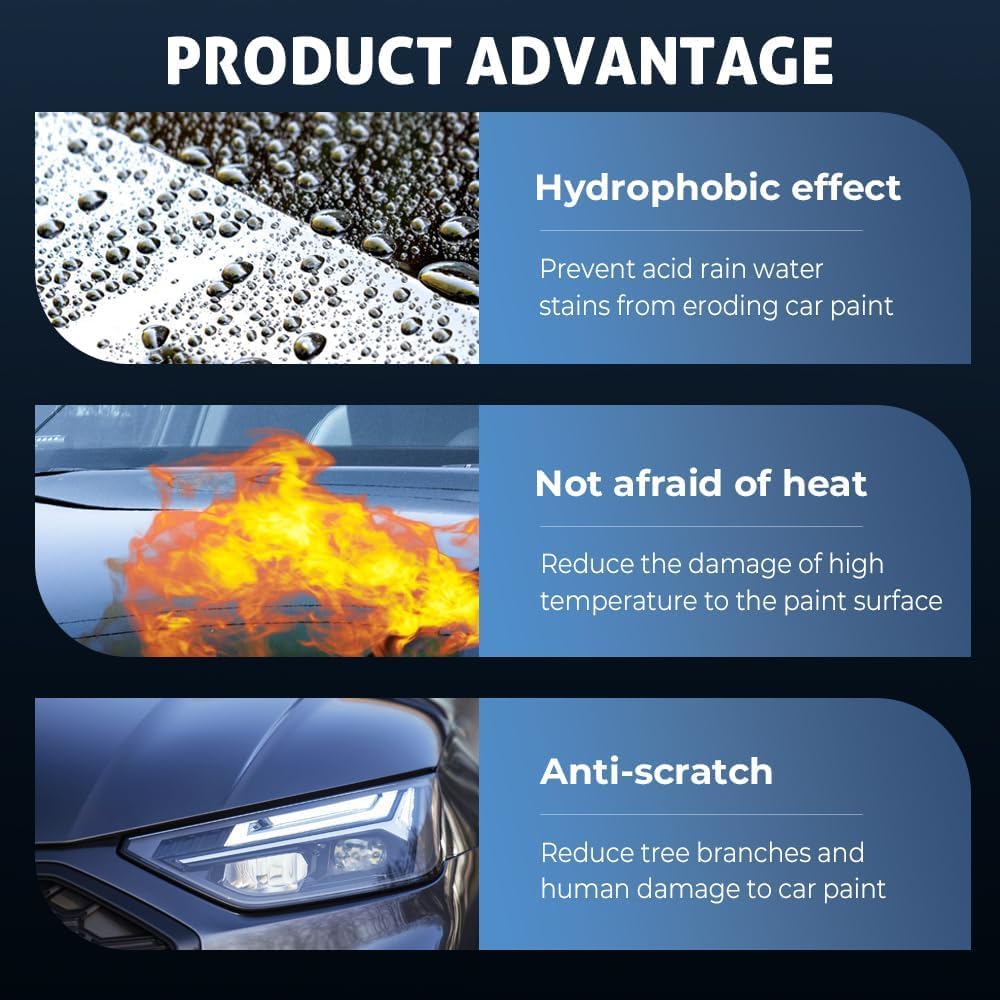 Advanced Car Quick Acting Coating Agent Spray for Vehicles, Nano Quick Coat Restore | Waterless Wash Wax & Glass Cleaner (3 PCS)