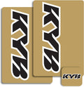 KYB Fork & Shock Suspension Decals (Black/White on Clear)