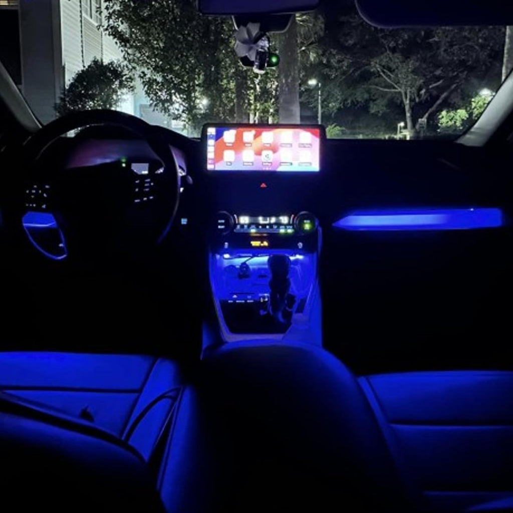 L2R for Toyota RAV4 XA50 (2019-2025) LED Car Interior Center Console Dashboard Light Bar with On & Off Switch Lamp Kit Strip Accessories 3 PCS (Deep Blue)