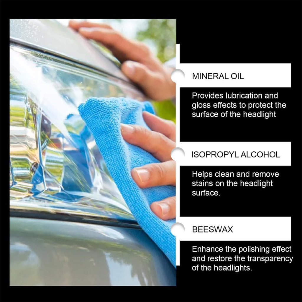 Headlight Stain Remover Polishing Paste,Car Lamp Care Brightening Clean Yellow Reconditioning Paste,Polishing Cleaner for Cars, Trucks, Motorcycles, RVs (1PC)