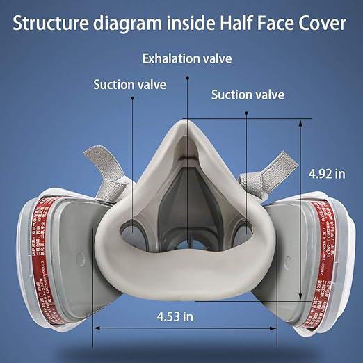 Respirator Reusable Half Face Cover Gas Mask - Image 3