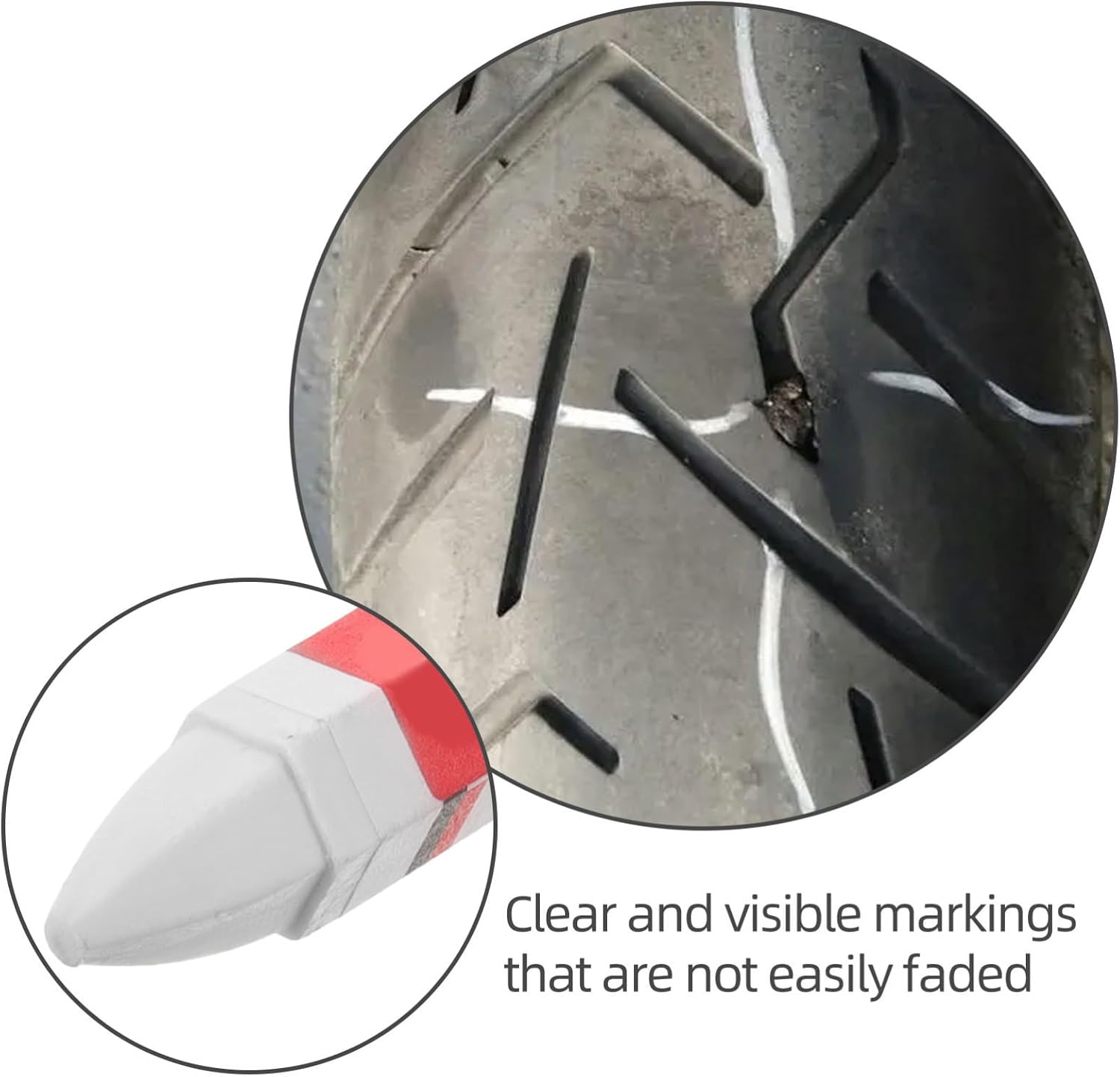 2pcs Car Supplies Tire Marking Pens Tire Repair Marker Pens Marker for Car White