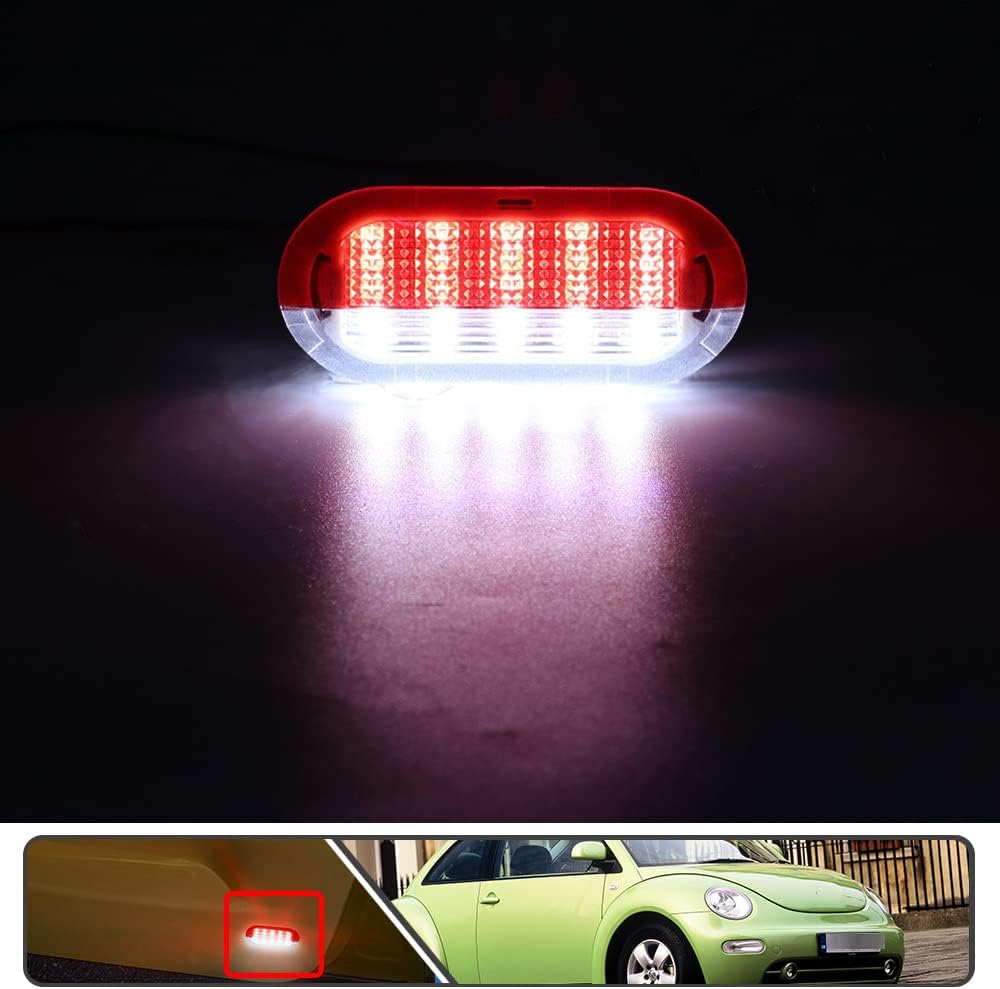 2Pcs LED Courtesy Door Light for Volkswagen Beetle Golf MK3 MK4 Jetta MK3 MK4 White LED Courtesy Projector Under Door Warming Lamps
